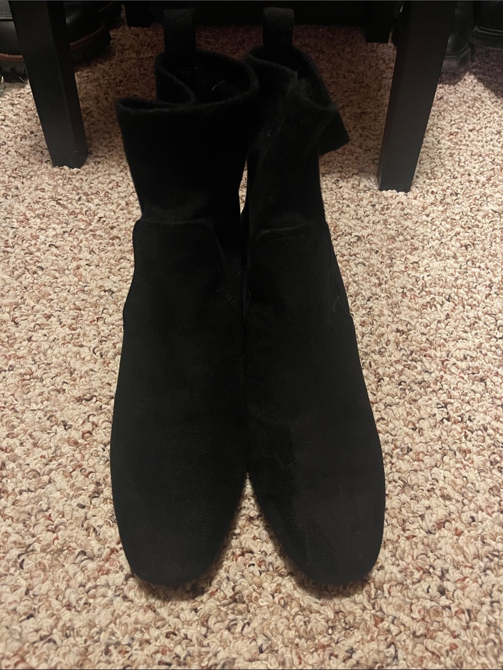 Aldo Black Stretch Sock Ankle Boots